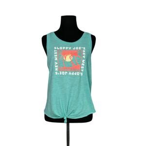 Sloppy Joes Key West aqua blue tank top size small